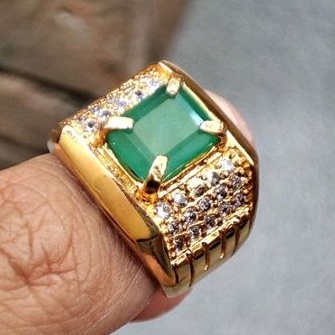 Cincin zamrud asli cincin pria natural emerald beryl zamrud colombia