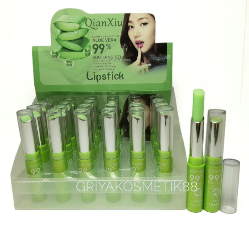 LIPSTIK QIANXIU ALOEVERA HARGA 1 LUSIN