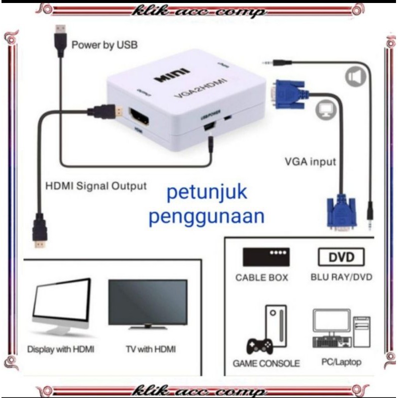 Converter VGA to HDMI / VGA TO HDMI adapter