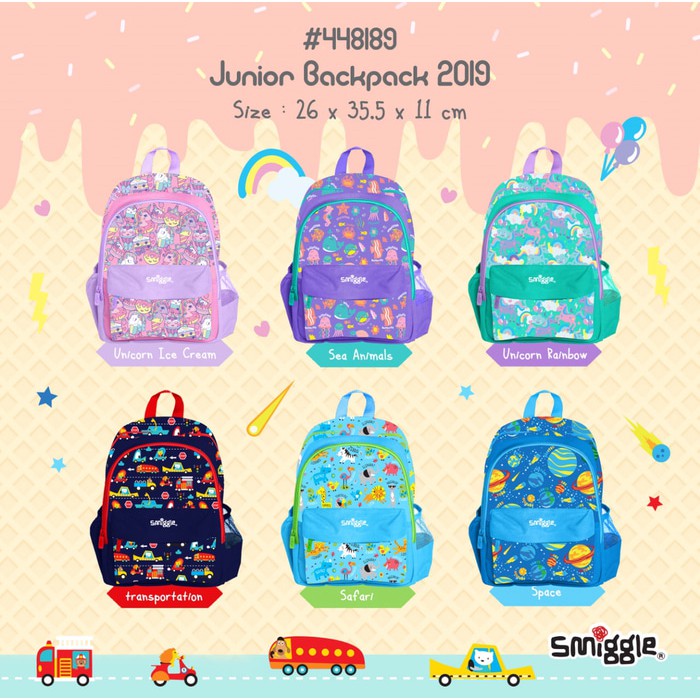 Girl Backpack Tas Ransel Anak Perempuan - Iac 365 Ori EZ748  Smiggle / Smiggle Junior Backpack