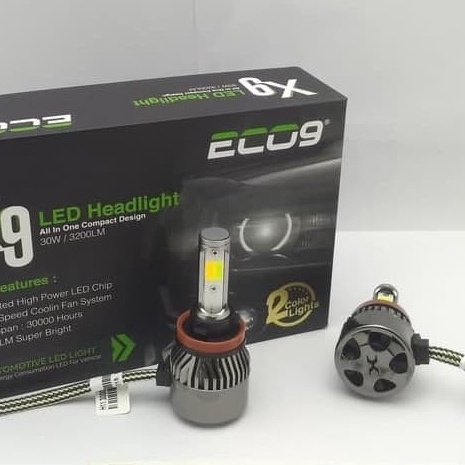 LAMPU MOBIL LED HB3 ECO9 30W X9 3WARNA