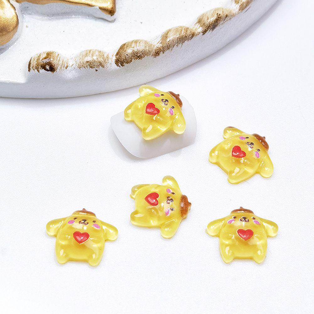 Nickolas1 DIY Nail Art Dekorasi Indah Kuromi 20 Pcs Pikachu Flatback decor HelloKitty Bear AB Kristal Puding Perhiasan Kuku Anjing