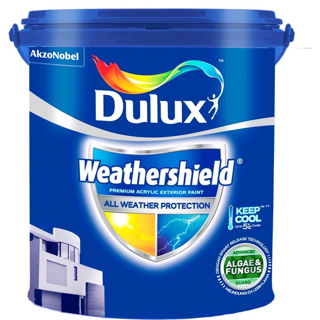 CAT DULUX WEATHERSHIELD Warna Brilliant White 2 5 LITER 