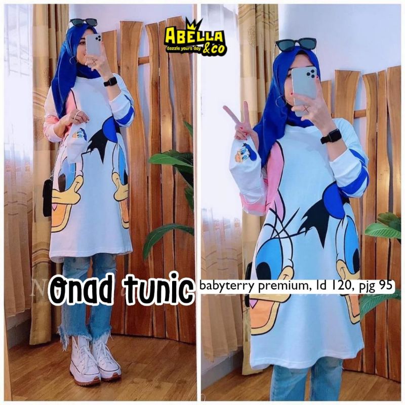 Onad tunik jumbo kaos babyterry import premium By Abella