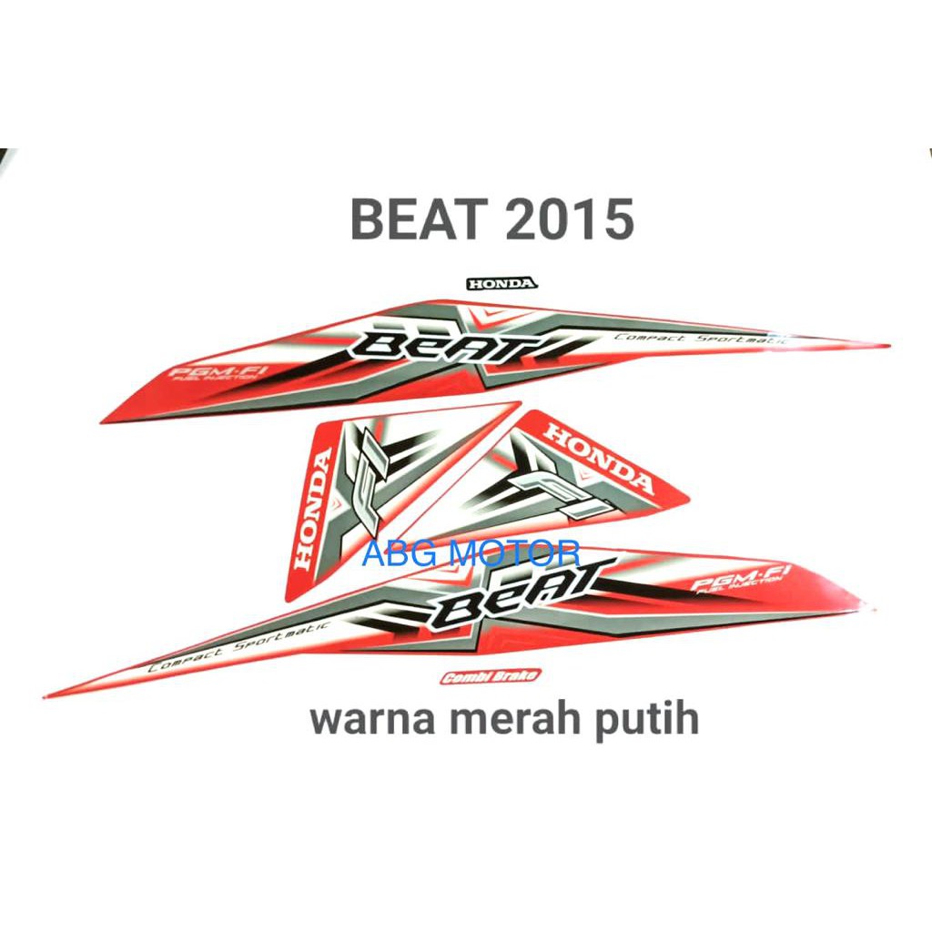 Jual LIS BODY STRIPING STIKER BODY HONDA BEAT 2015 MERAH PUTIH | Shopee