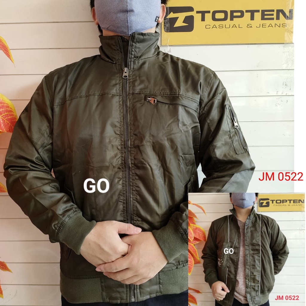 gof TB TOPTEN JAKET PARASUT Cowok Casual Jaket Pria Tebal Cowok Jaket Outdorr