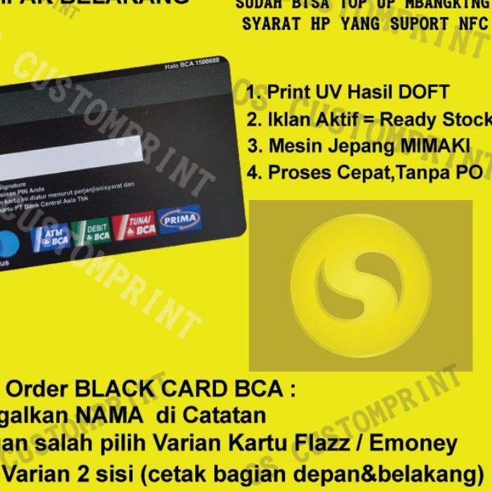 Big Sale CUSTOM FLAZZ BCA GENERASI 2 NFC - BLACK CARD 원