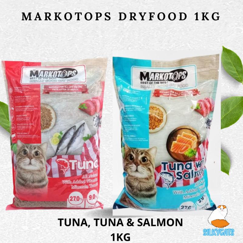 markotops tuna &amp; salmon 1kg. makanan kucing markotop 1 kg