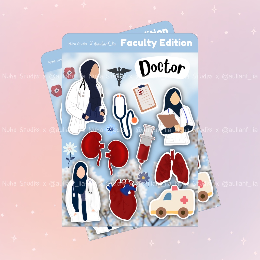 

Sticker by aulianf_lia | Faculty Edition Doctor Edisi Jurusan Kedokteran | Aesthetic Sticker Estetik Stiker HP Laptop Botol Cute Waterproof Scrapbook Diary Journal Bujo Anti Air