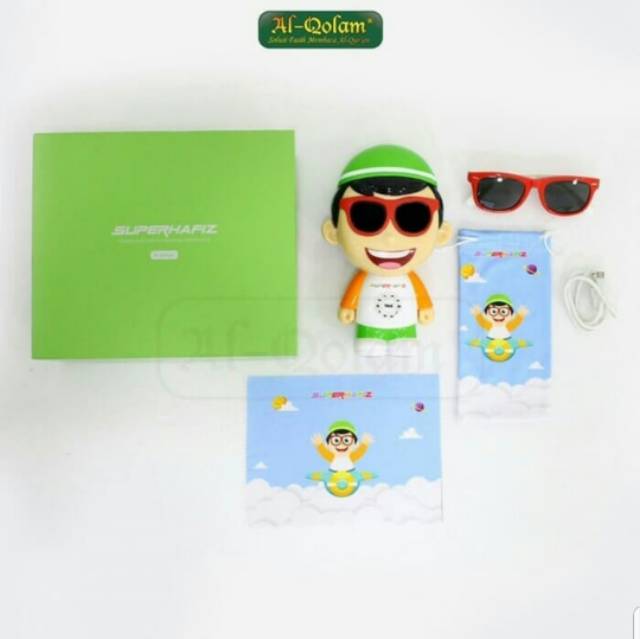 BONEKA SUPER HAFIZ DOLL (FREE KACAMATA) AI ALQOLAM PINTAR ORIGINAL MENGAJI Dan Tas super hafiz