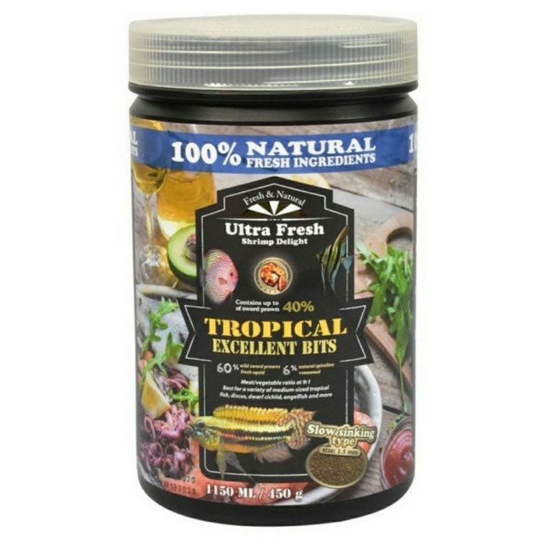 

ultra fresh 450gr makanan ikan tropical tropis pelet ikan air tawar aksesoris perawatan vitamin