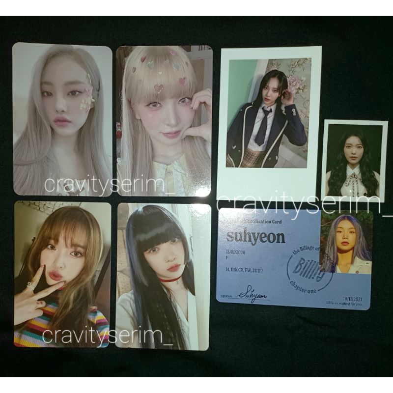 Billlie photocard pc ( moon sua haruna sheon piyama haram suhyeon suyeon id card ring x ring gingami