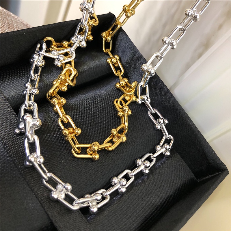 Kalung Gelang Bentuk U Bahan Stainless Steel Untuk Wanita