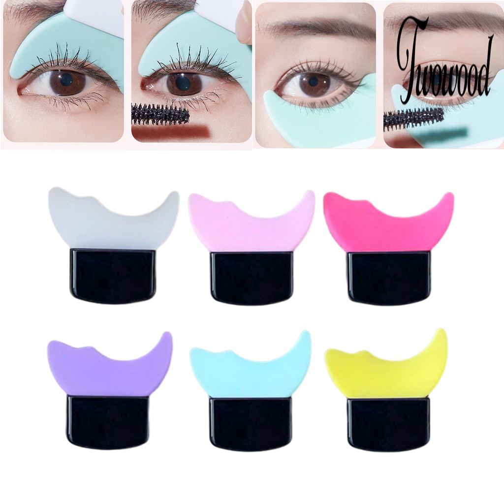 Stensil Eyeliner Bentuk Bulan Sabit Bahan ABS Warna Solid Anti Retak Tahan Lama Reusable Untuk Alat Makeup