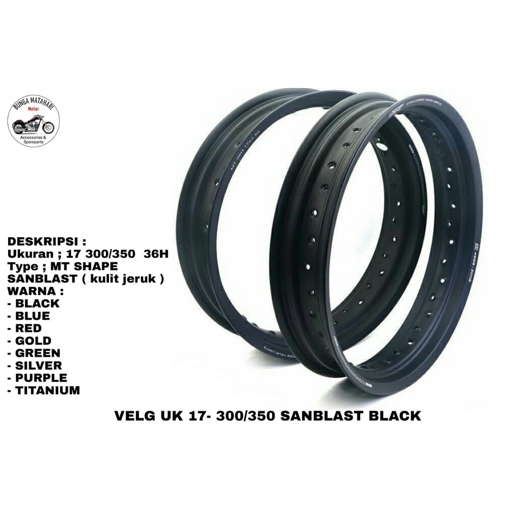 VELG RODA LINGKARAN VELK VELEK SCARLET RACING MX SERIES SANBLAST RING ALOY 17 300 17 350 MT SHAPE