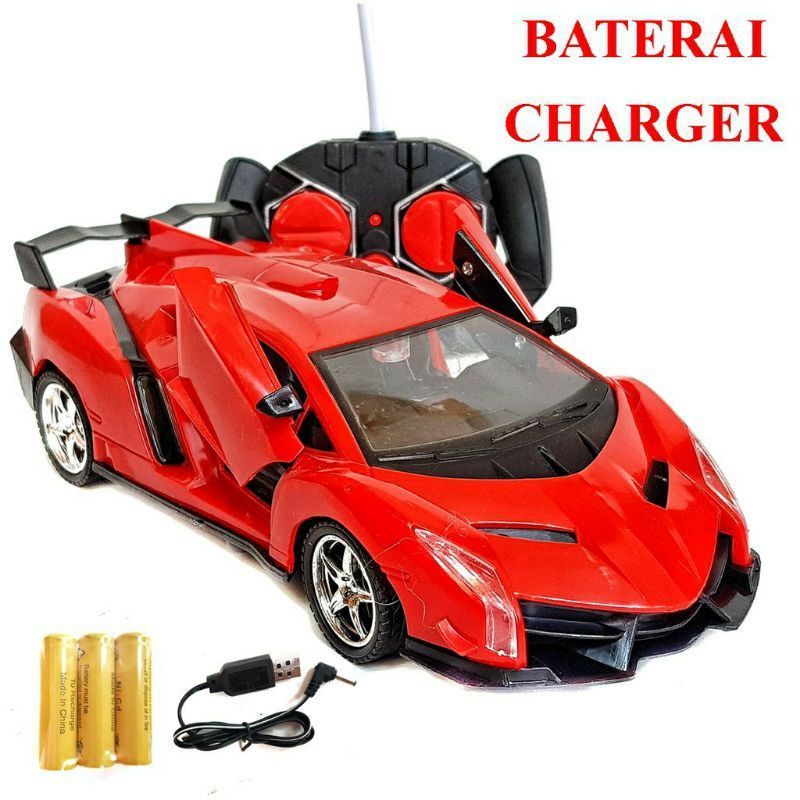 RC Lamborghini batre charger pintu bisa dibuka pake remot mobil remot control lambo cas