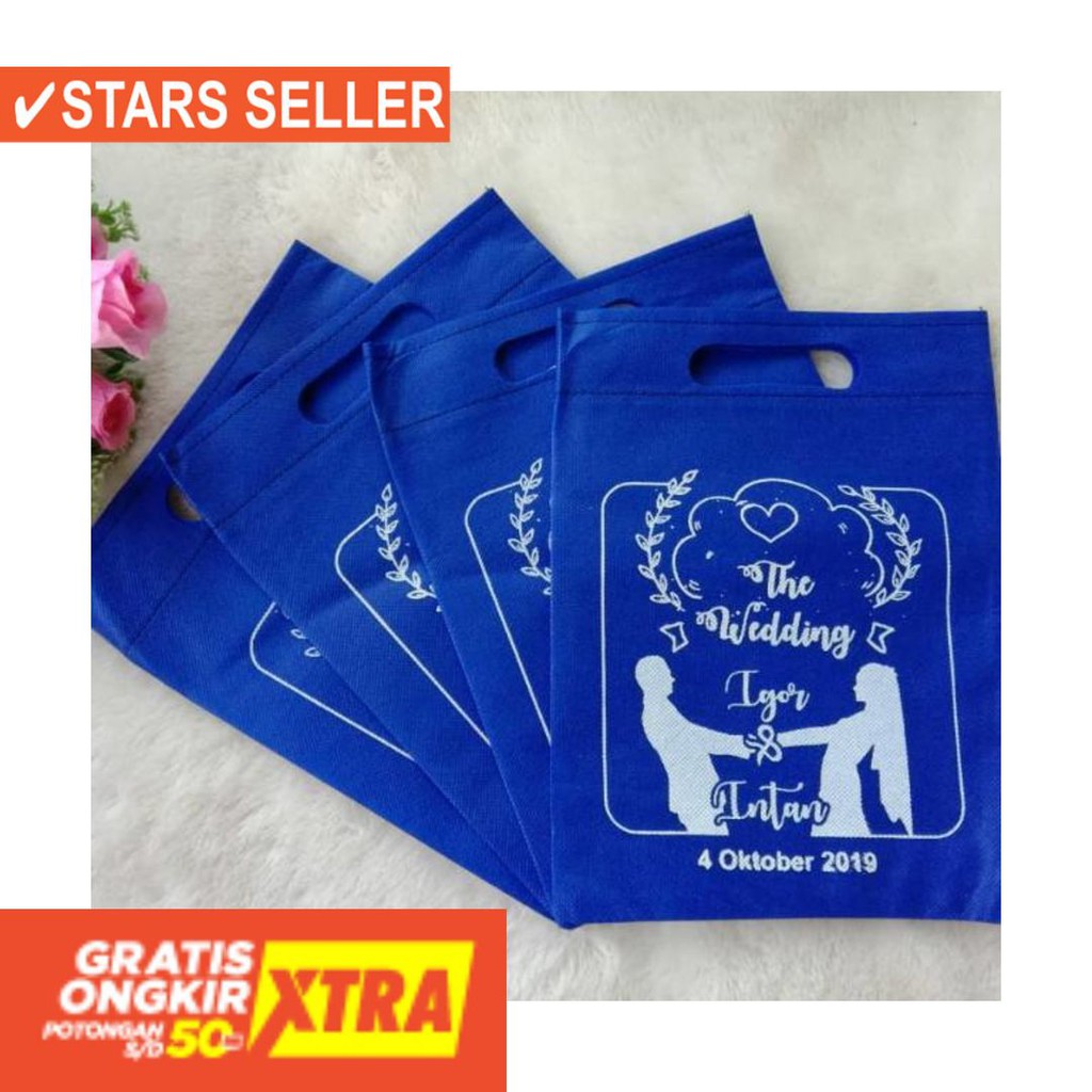 

✨ SOUVENIR MURAH / Ukuran 20x25cm GRATIS SABLON/tas souvenir/tas kain/tas undangan/tas wedding/tas