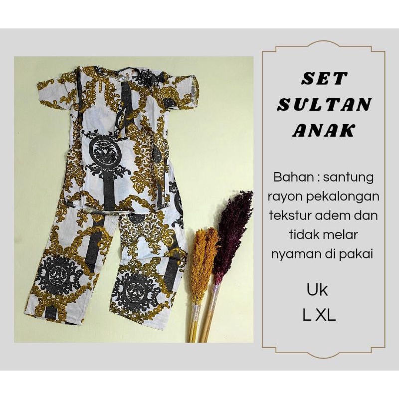STELAN ANAK PEREMPUAN//SET SULTAN ANAK