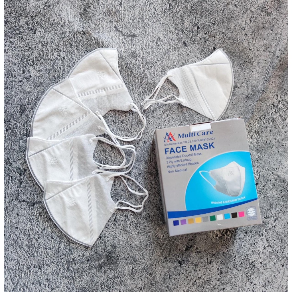 DB AA MULTICARE- MASKER DUCKBILL 3PLY EMBOS GARIS KEMENKES MIRIP UTAMA