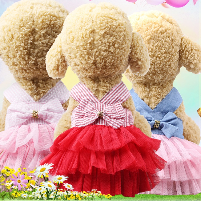 Dress Rok Suspender Warna Lucu Untuk Anjing Peliharaan