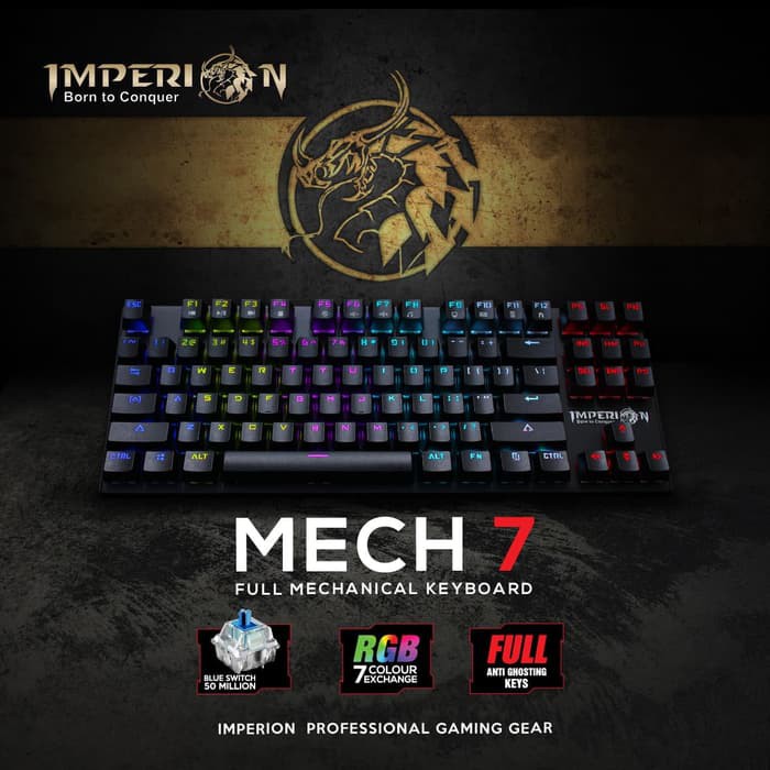 Keyboard Gaming Mechanical Imperion Mech 7 KG-M07R TKL RGB - MECH7