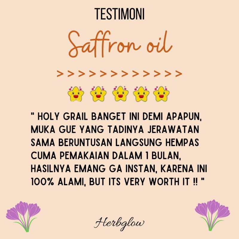 Manfaat Saffron Oil