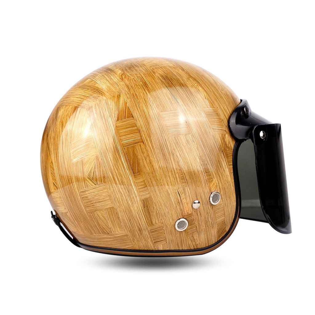 Jitsu Helm Retro Premium JR1 Wood-4