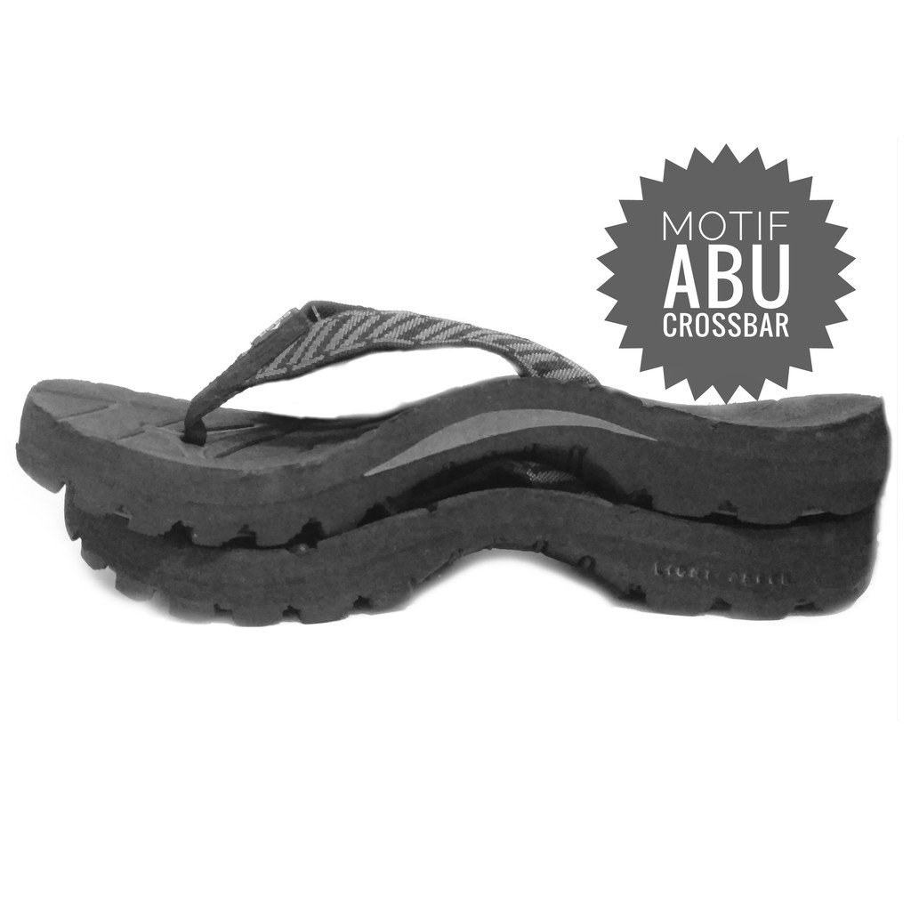  Sandal Jepit Outdoor  NEW LS Motif Abu Abu Crossbar 