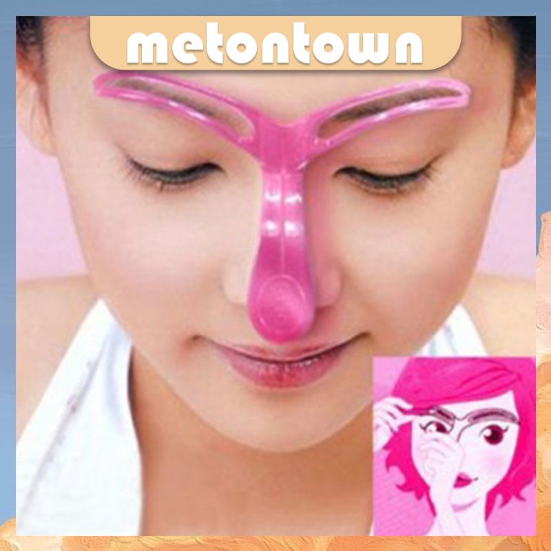 Cetakan Alis Eyebrow Template Dengan Gagang Pembuat Alis Instan