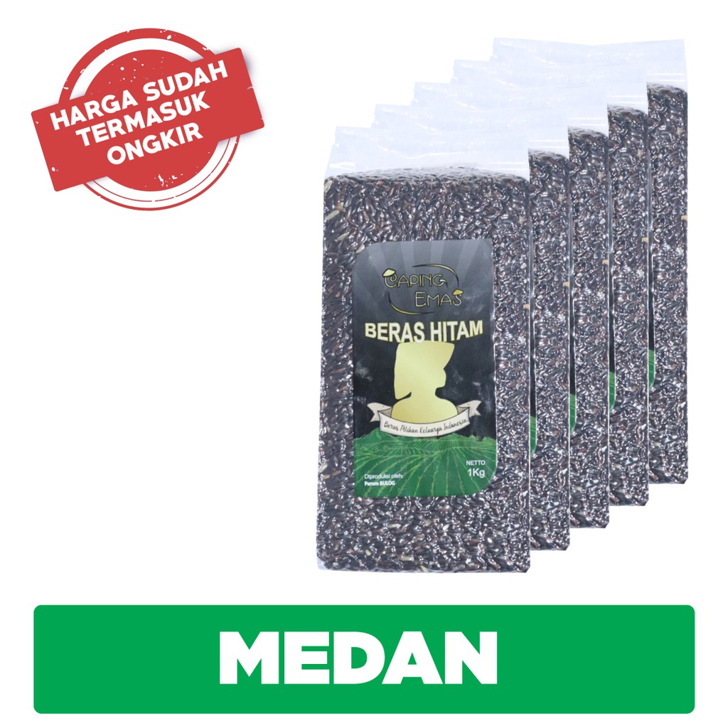 

Beras Hitam Caping Emas 1Kg 5 Pack (Harga + Ongkir) - MDN