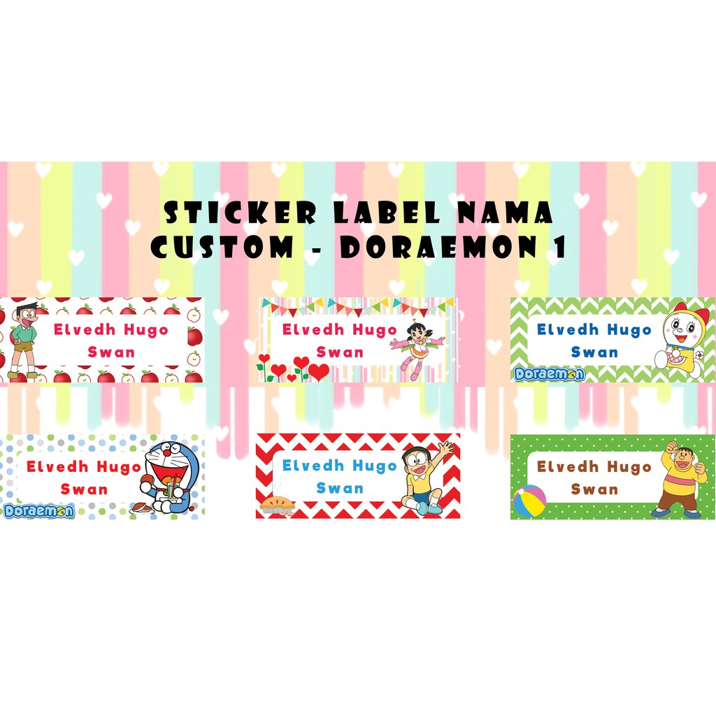 

STICKER LABEL NAMA ANAK KARAKTER