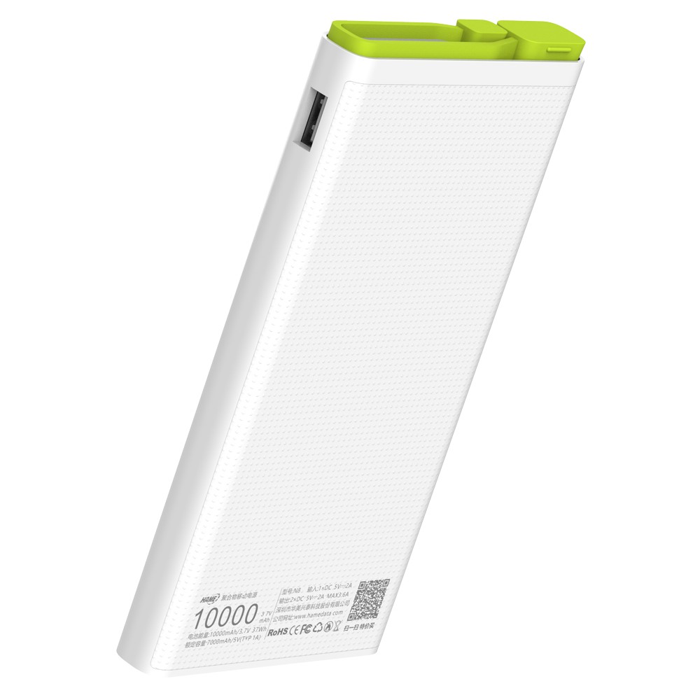 Hame X2 Power Bank 2 Port USB 10000mAh - White