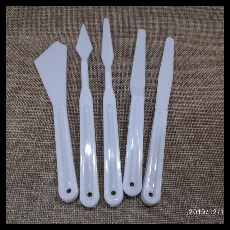 

Ready Pisau Palette Plastik 5Pcs(Palette Knife)