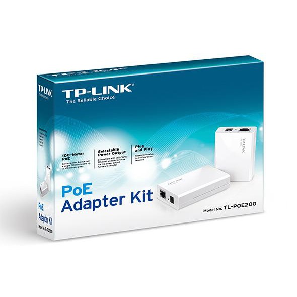 TP-LINK TL-POE200 Power over Ethernet Adapter Kit TPLINK POE200 POE 200