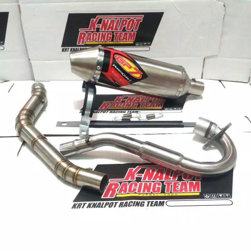 Knalpot GP7 stenlis powercore for KLX D-Tracker 150 klx L BF S dan CRF150