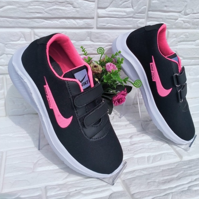 DISKON!!! sepatu /sepatu anak/sepatu sekolah/sepatu sneakers/sepatu anak laki laki/sepatu terbaru/fashion anak warna hitam pink kasual kid velkro