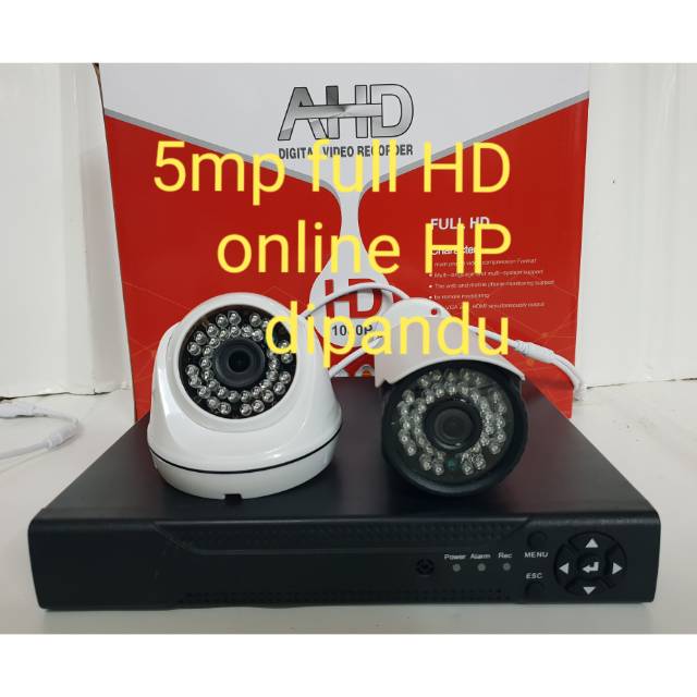 PAKET CCTV SKYLOOK 5MP FULL HD DVR 4CH 2 CAMERA DVR WIFI SERIES KOMPLIT TGGL PASANG
