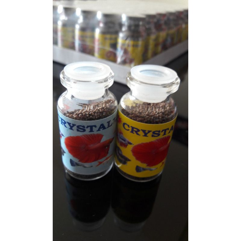 Crystal Makanan ikan Cupang Hias 15 Gram Botol Kaca Crystal Makanan ikan Cupang Hias 15 Gram Botol Kaca
