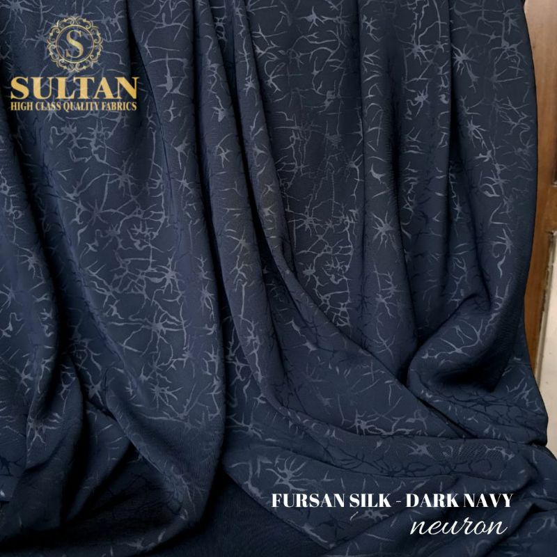 Kain Abaya Sultan Furusiyah Silk Emboss Neuron/ Fursan Silk (nama lama)/ Kain Sultan/ Moslem Fabrics