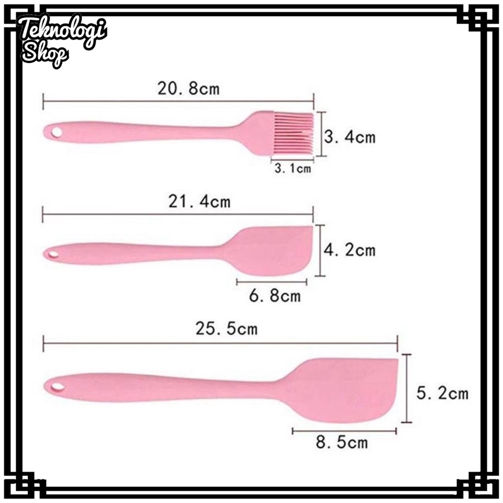 SPATULA Peralatan Masak Serbaguna Set 5pcs Kitchen Cooking Tool Telfon Silicone