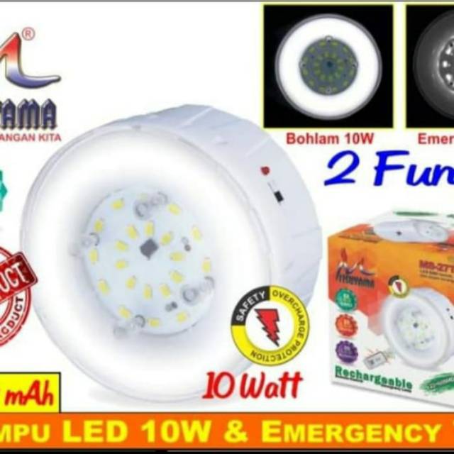 LAMPU FITTING EMERGENCY OTOMATIS  32 LED SMD