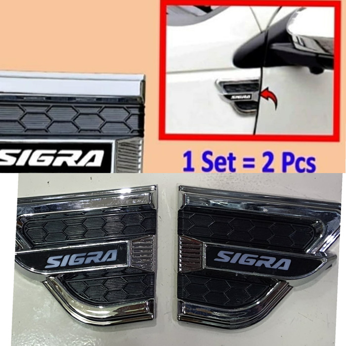 Side vent SIDEVENTILATOR AIRFLOW SAMPING DAIHATSU SIGRA KOMBINASI HITAM CHROME CROME