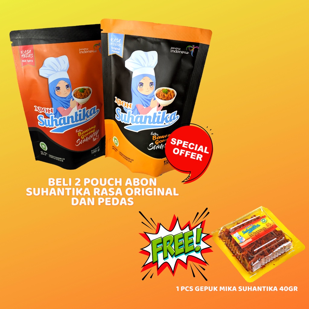 

abon ayam Pouch suhantika (Pedas & Original)