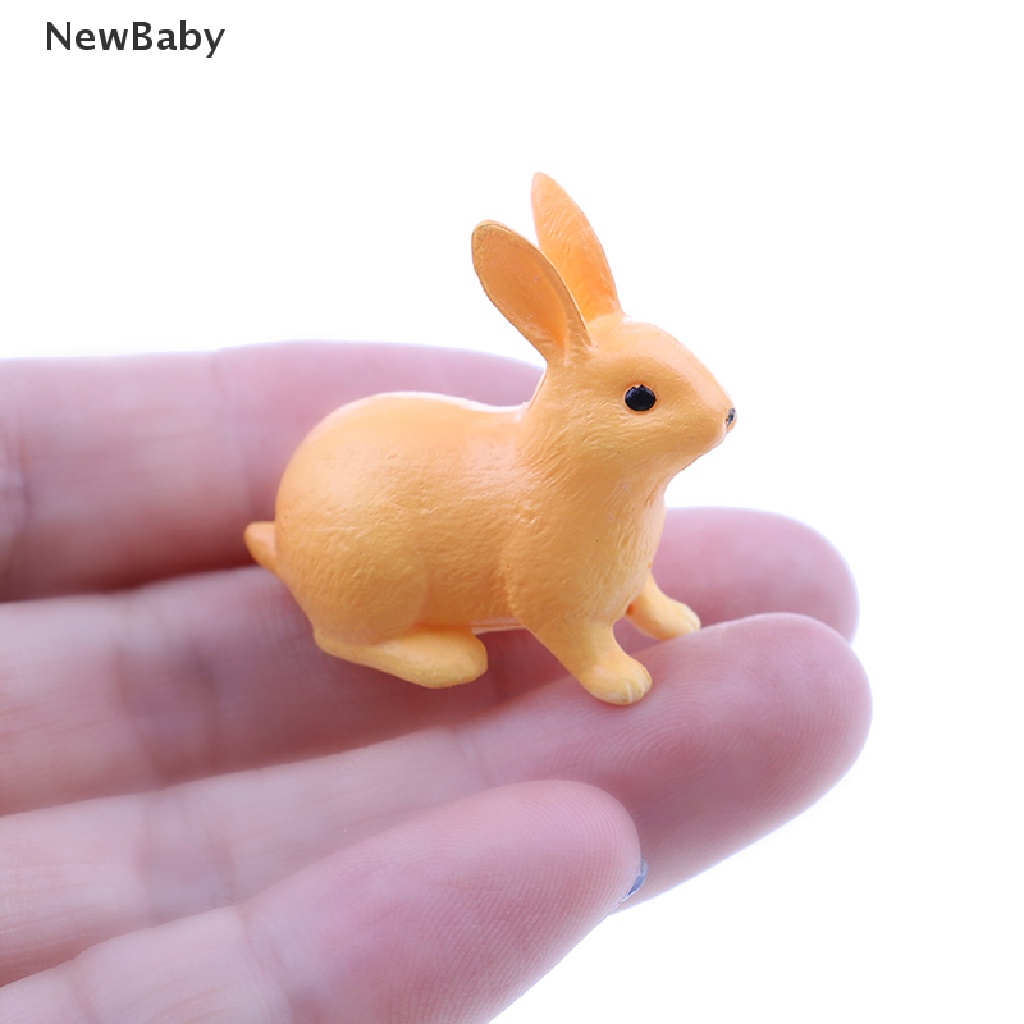 NewBaby 2/4pcs Rabbit Ornaments Miniature Figurine Micro Landscape Terrarium Fairy Decor ID