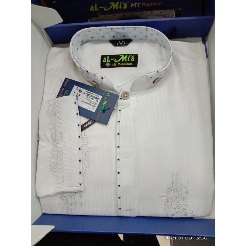 Baju Koko almia 100%ORI MT premium lengan panjang tangan polos-4