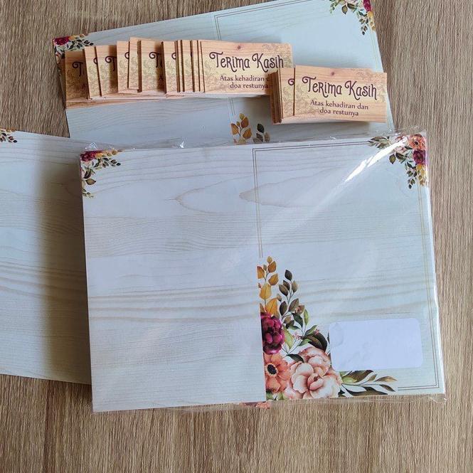 ♂ Blangko Undangan Pernikahan Murah Series OL KT 001 LENGKAP (isi 100pcs+plastik+label nama) ❁