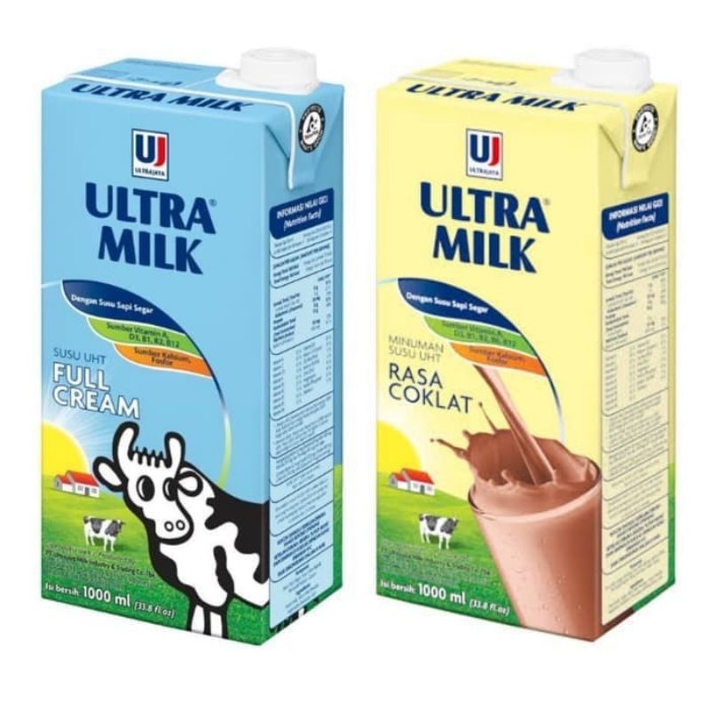 

ULTRA JAYA SUSU ULTRA(UHT) 1L FULLCREAM & COKLAT