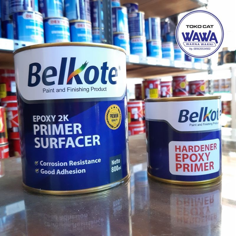 Jual Belkote Epoxy 2k Primer Surfacer Grey Abu Abu Cat Dasar Anti Karat 800ml Shopee Indonesia 8621