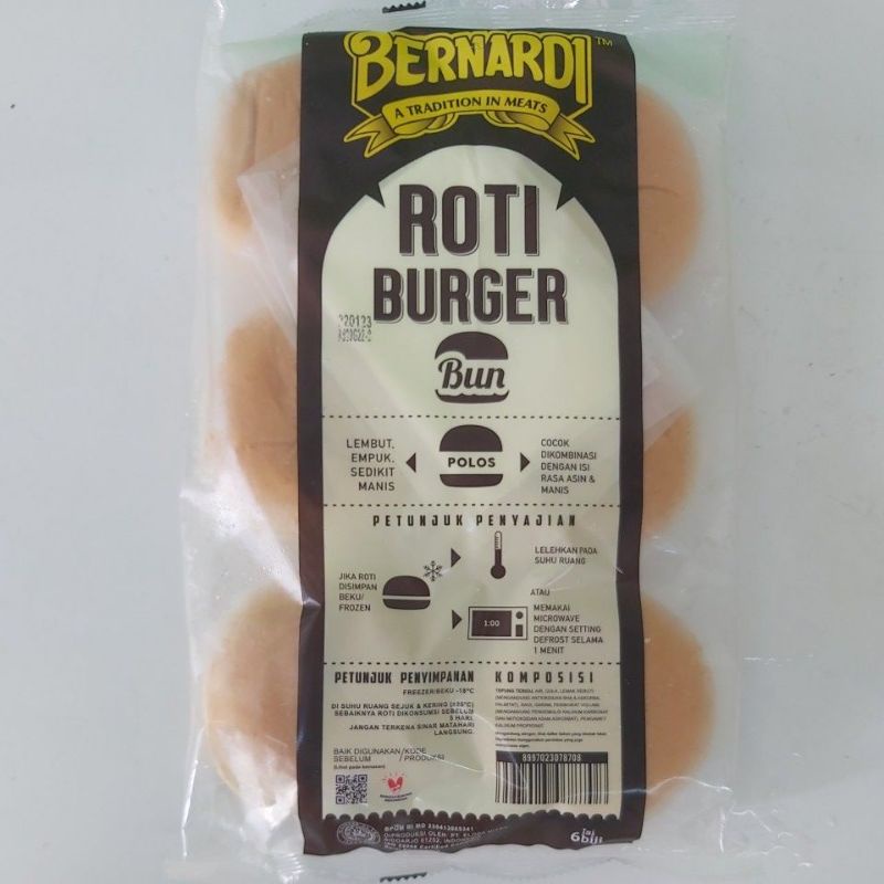 

Bernardi Roti Burger Polos isi 6