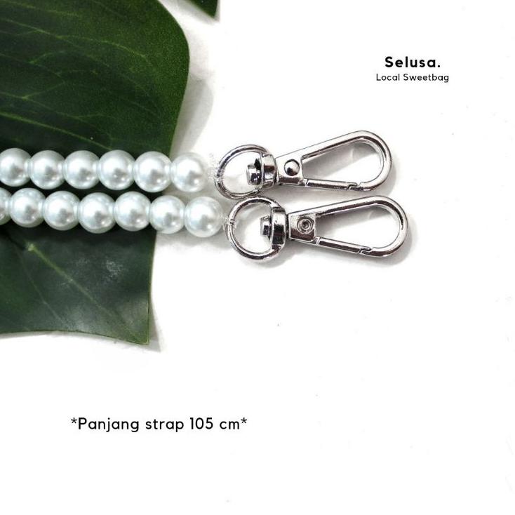 Murah Terpopuler PEARLS STRAP By Selusa | Tali Tas Panjang Mutiara Wanita Terbaru